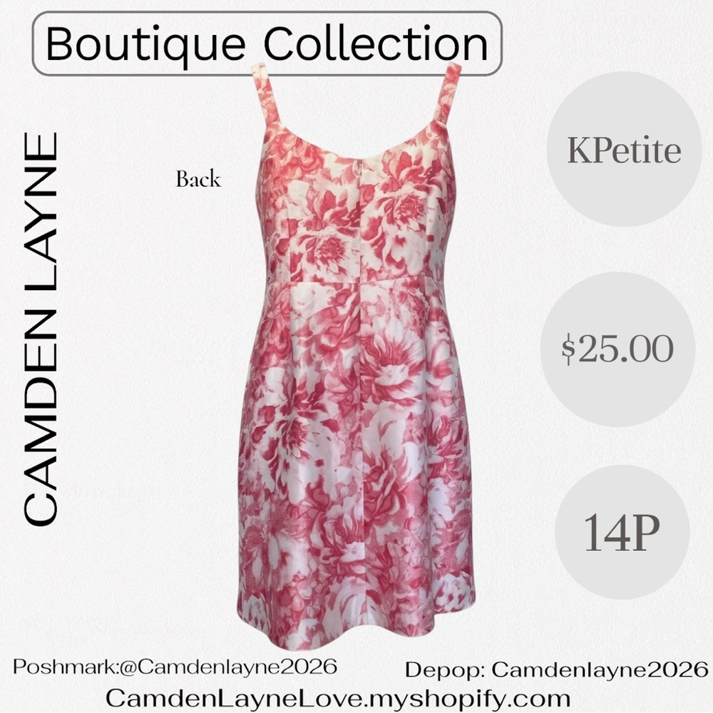 K Petite Bloom & Beyond Floral Midi Dress in Pink - Picture 5 of 6